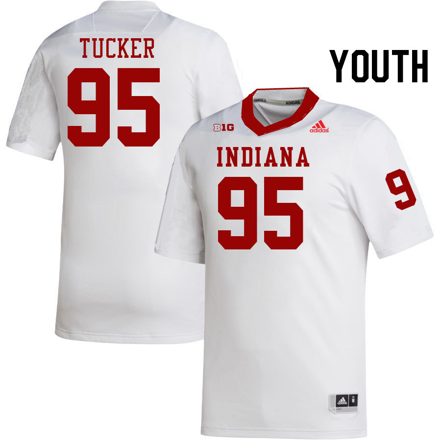 Youth #95 Tyrique Tucker Indiana Hoosiers College Football Jerseys Stitched-White